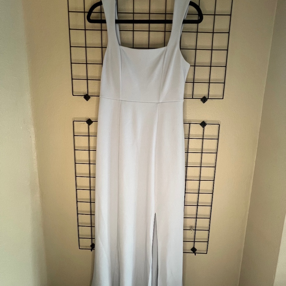 Show Me Your Mumu Bridesmaids Dress - Paris Gown Steel Blue Stretch (M)